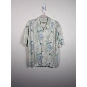 Tommy Bahama Floral Print Camp Shirt Men's Size Large Silk